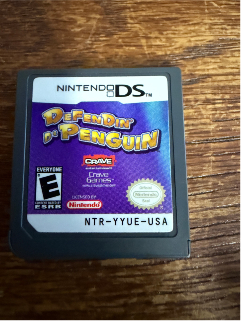 Defendin’ De Penguin Nintendo DS Game Cartridge Only Authentic Untested NTR-YYUE